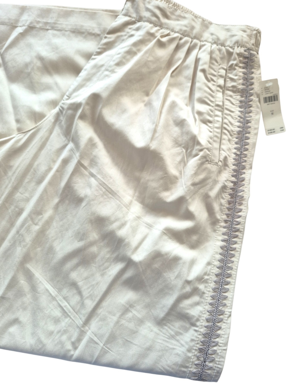 Anthropologie Pleated Embroidered Trousers Sz M - Picture 6 of 9